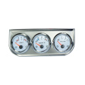 Chrome 2''52MM Triple gauge kit Voltmeter Water temp gauge Oil pressure gauge with Sensor Car Meter YC100895