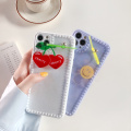 Fresh Korea Cute Pendant fruit Cherry Sun flower Phone case for iphone X XR XS 11pro MAX 7 8 plus Photo frame back cover funda