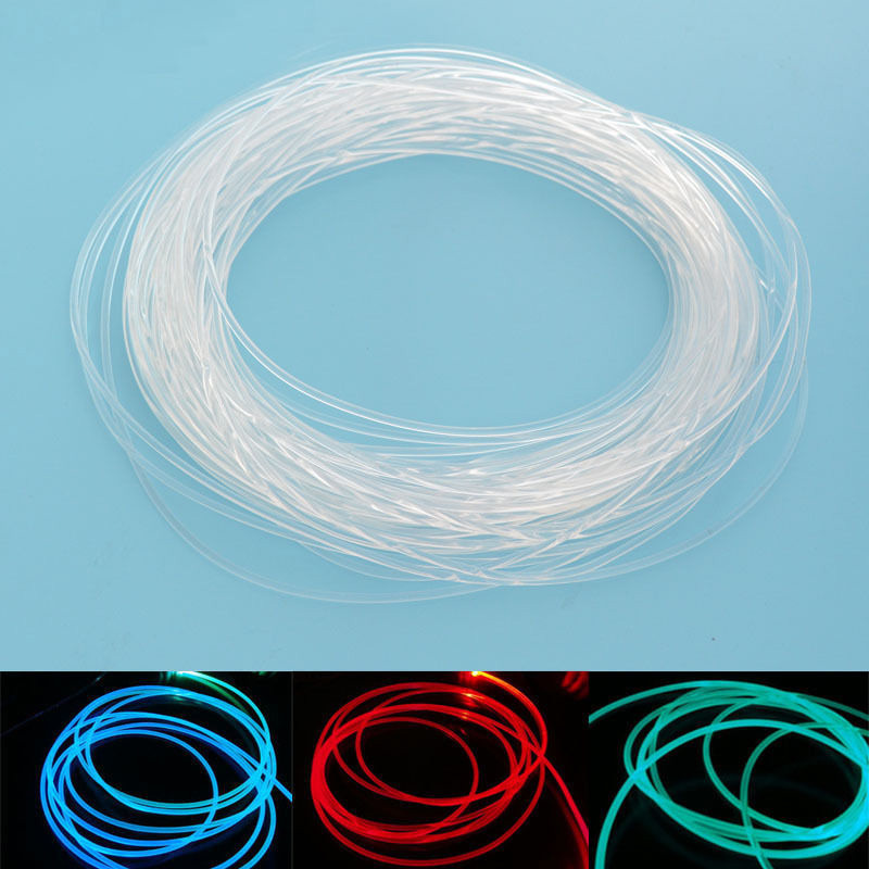 1m Optic Loss PMMA Side Glow Fiber Cable 1.5/2/3/4mm Emitting Guide ceiling light Edge Lighting EL Wire for LED Fiber Cable