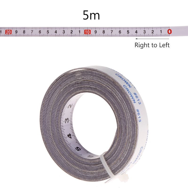 Miter Saw Track Tape Measure Self Adhesive Backing Metric Steel Ruler 1/2/3/5M Y98E