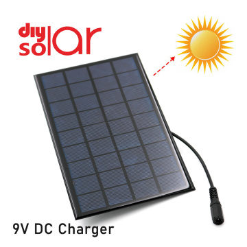 DC 10W 5W 3W 2W 9V Solar Panel Transparent Mono Cell Module 7.4V 6.4V 26650 18650 3.2V 3.7V 7.4V Battery DC 5.5*2.1 plug