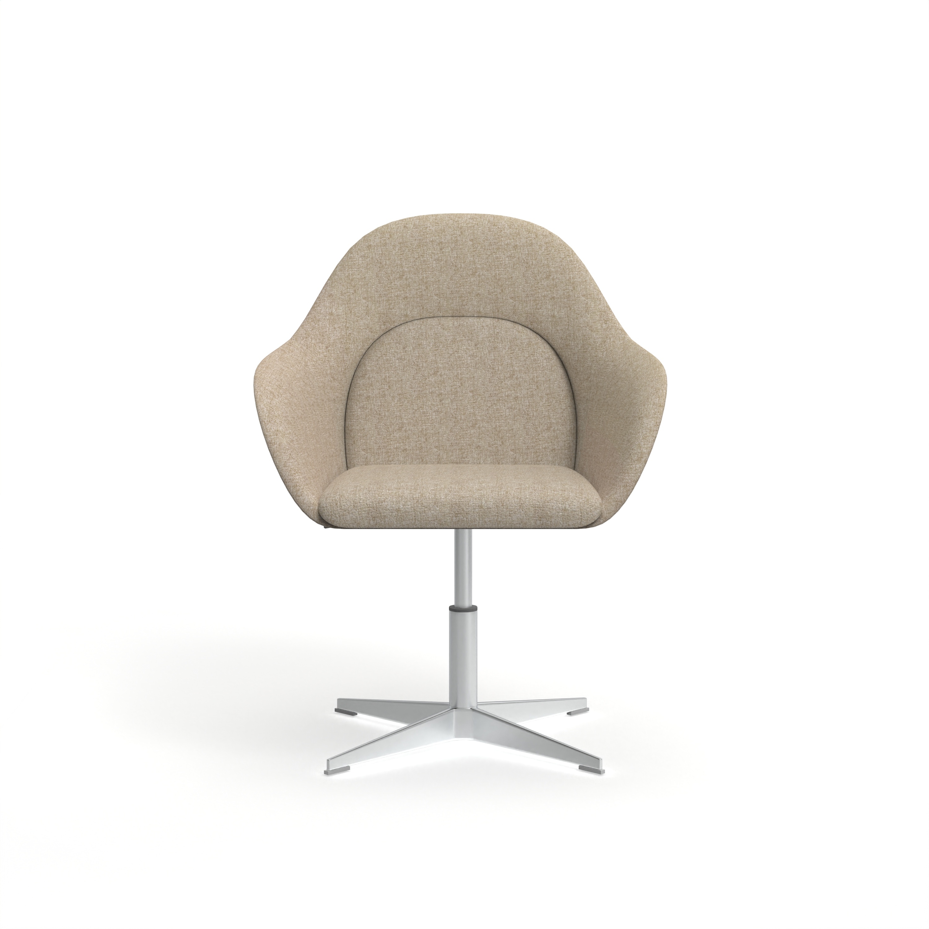 Sophisticated Fabric Lounge Chairs, Breakout Chairs & Guest Chairs with Minimalist Silver Metal Bases for Co - working Areas