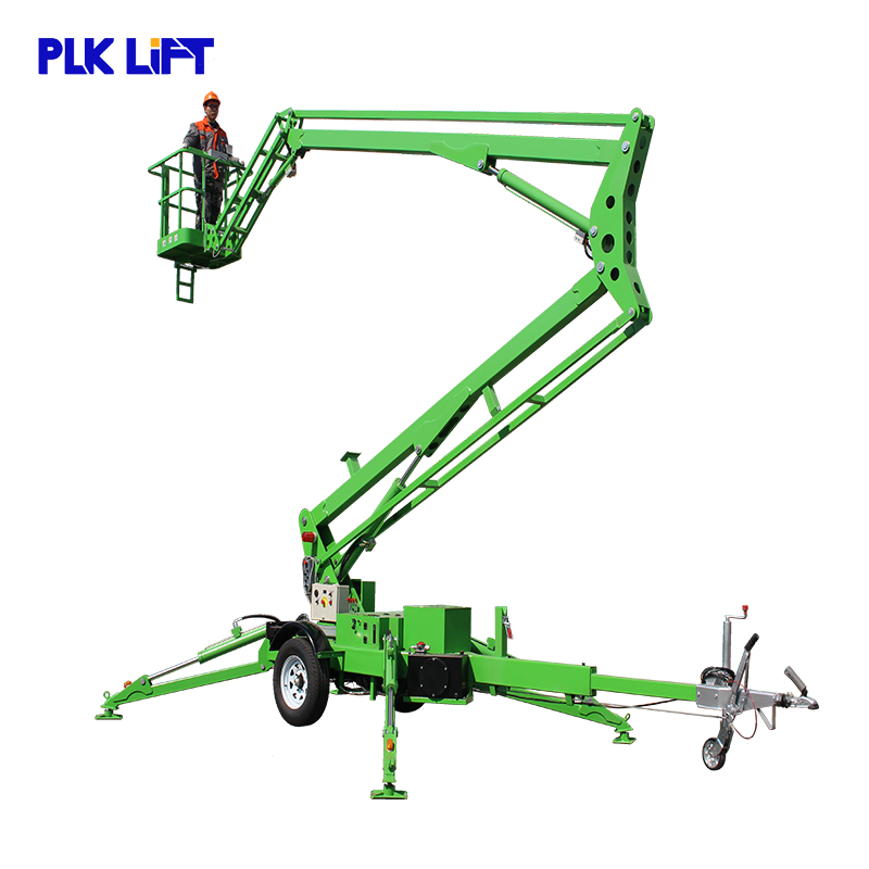 10m to 16m hydraulic telescopic towable boom lift construction lifter