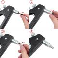 6pcs/Set Blind Rivet Gun Heavy Duty Nut Threaded Insert Hand Riveting Kit M3-M8 Rivet Nuts Nail Gun Household Repair Tools