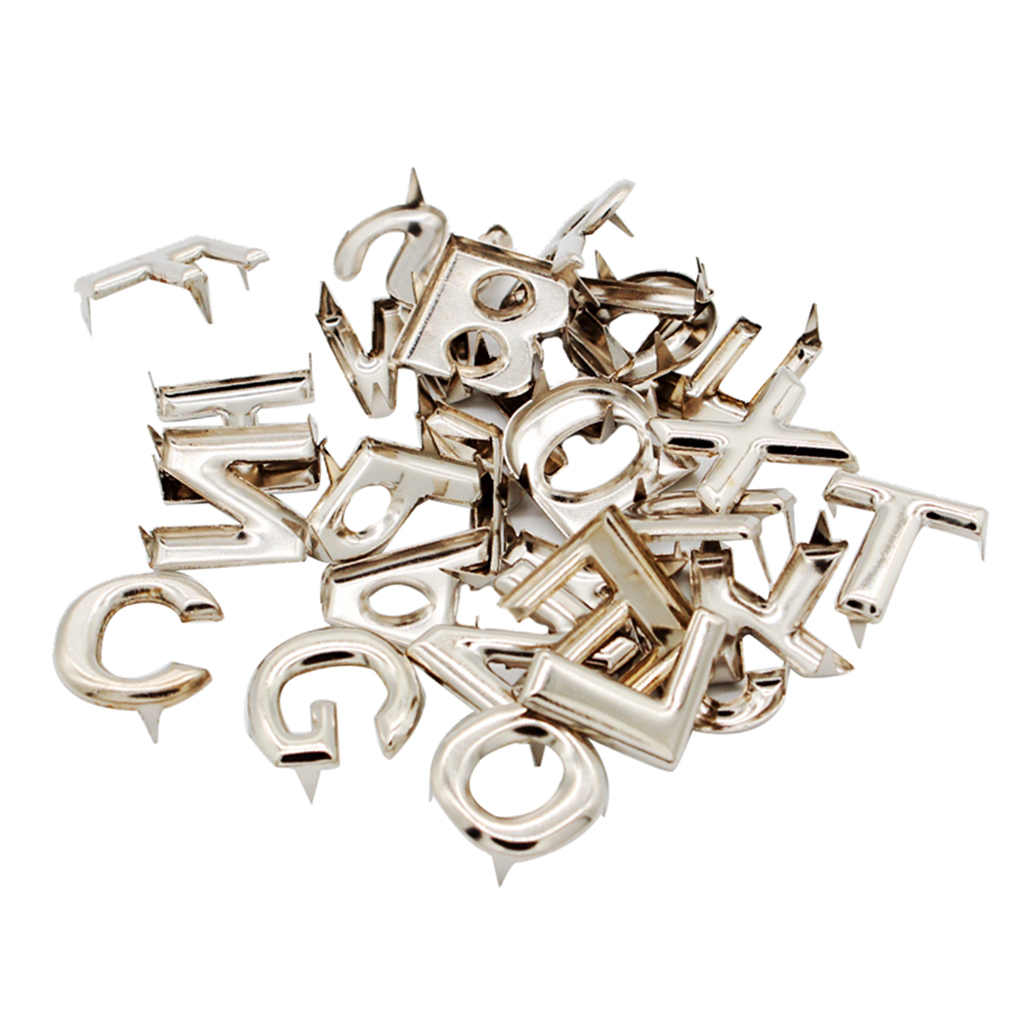 26 Pack Garment Rivet, English Letters A-Z Alloy Sewing Alphabets Claw Rivet for Clothes/Shoes and DIY Crafts Handmade Project