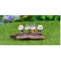 4pcs/Set Mini Grandpa and Grandma Ornament Fairy Garden Miniatures Gnome Terrariums Figurines for Home Decoration