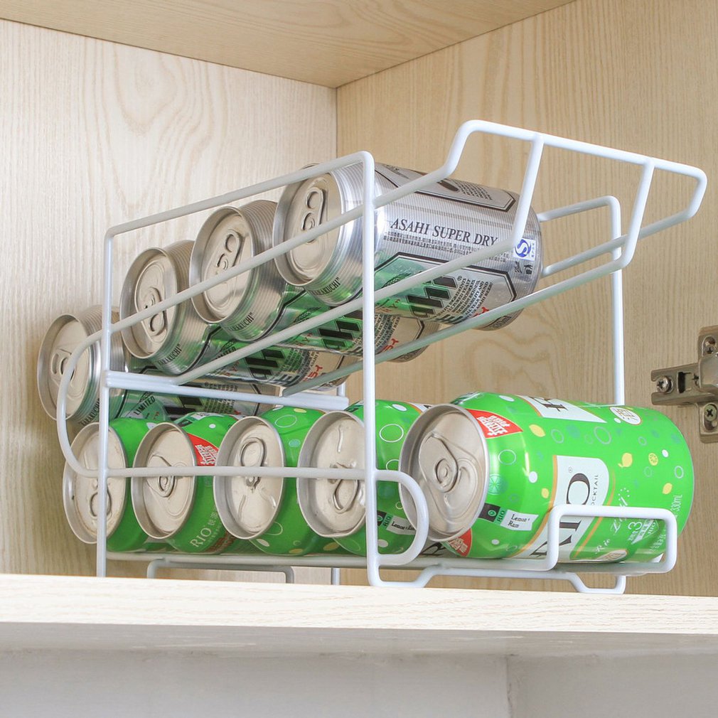 Cans Storage Holders Racks Beverage Soda Coke Beer Can Dispenser Storage Rack Refrigerator Kitchen Organizer Tools