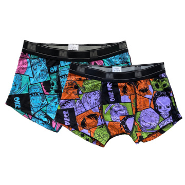 1pcs Men's Mid-waist Print Boxers Underwear Male Shorts Panties Homewear Underpants Classic Basics Sleepwear Cuecas