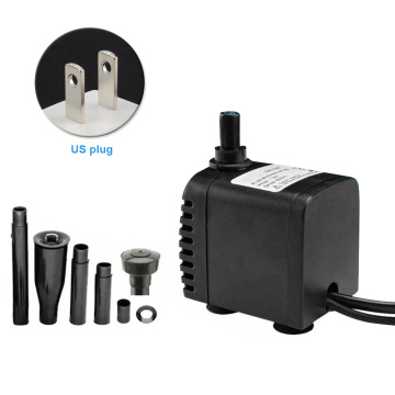 Flow Adjustable Low Noise Portable Hydroponic Submersible Water Pump Fountain Pond With LED Light Aquarium Accessories Fish Tank