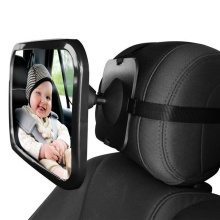 Baby Car Mirror for Rear View - Facing Back Seat for Infant Toddler Child in Car Seat- 360 Adjustable & Double Straps Safety