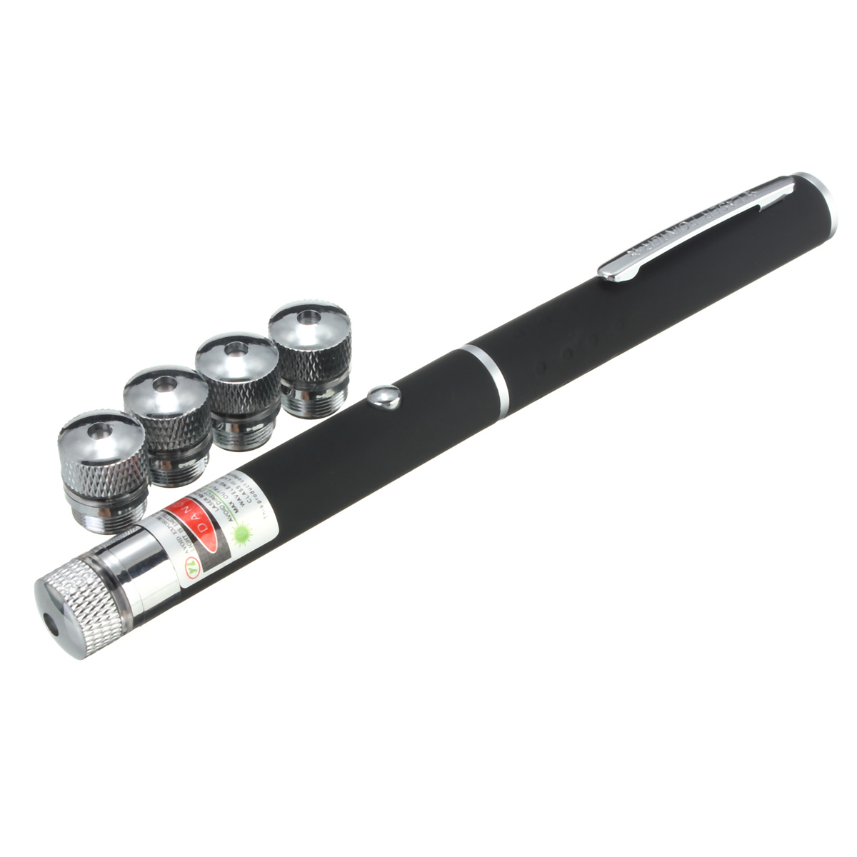 6 in 1 High Quality Powerful Green Laser Pointer Pen Beam Light 5Mile Lazer High Power 532nm Beam Ray Laser Pointer With 5 Cap