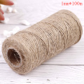 DIY 100m 1mm 2mm Natural Hemp Rope Jute Twine Burlap String Party Wedding Gift Wrapping Cords Thread Scrapbooking Craft Decor