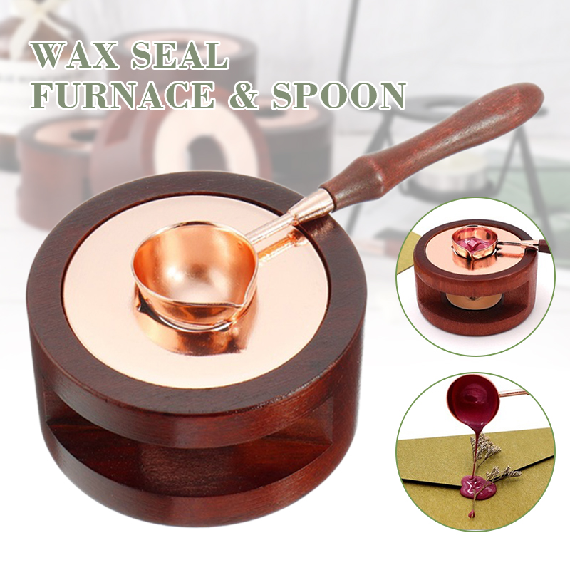 2PCS Wax Seal Stamp Wax Seal Beads Sticks Warmer Wax Sticks Melting Glue Furnace Spoon Stove DIY Crafts Tool