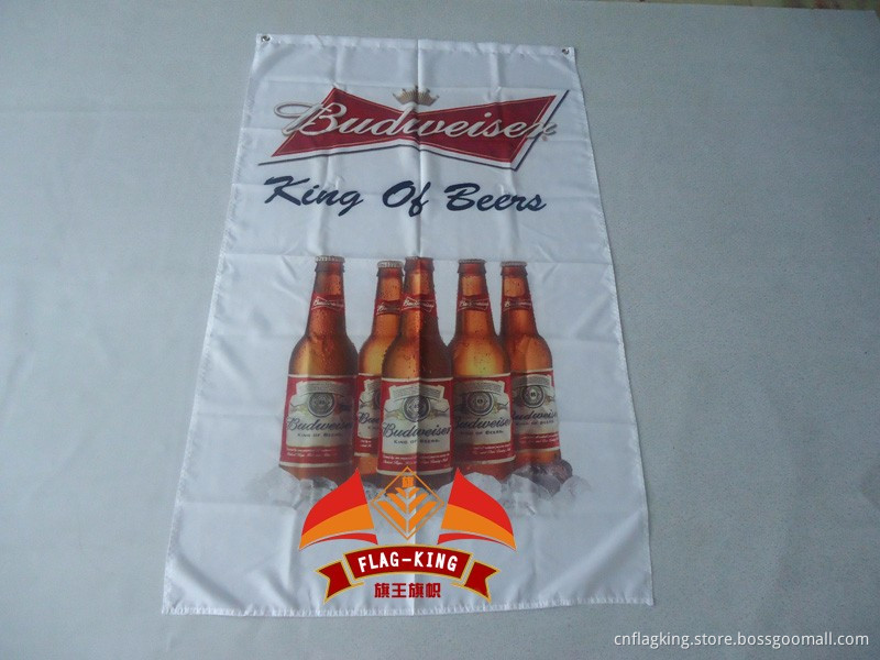 Budweiser king of beers Flag 3x5 FT 150X90CM Budweiser banner 100D Polyester