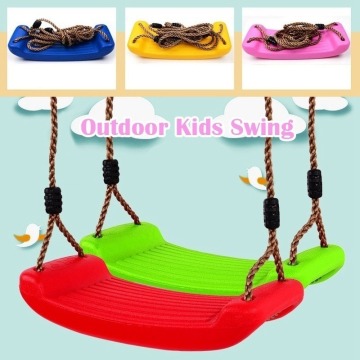 Children Fun Swing Outdoor Sport Toy Swings Plastic Garden Kids Hanging Seat Toys with Height Adjustable Ropes