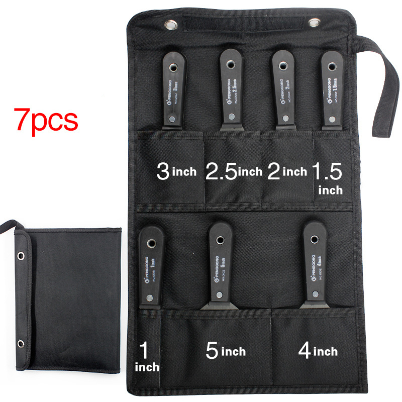 7pcs/set Putty Knife Set Multiple Specifications Scraper Blade Plastic Scraper For Shovel Wall Cleaning Decontamination