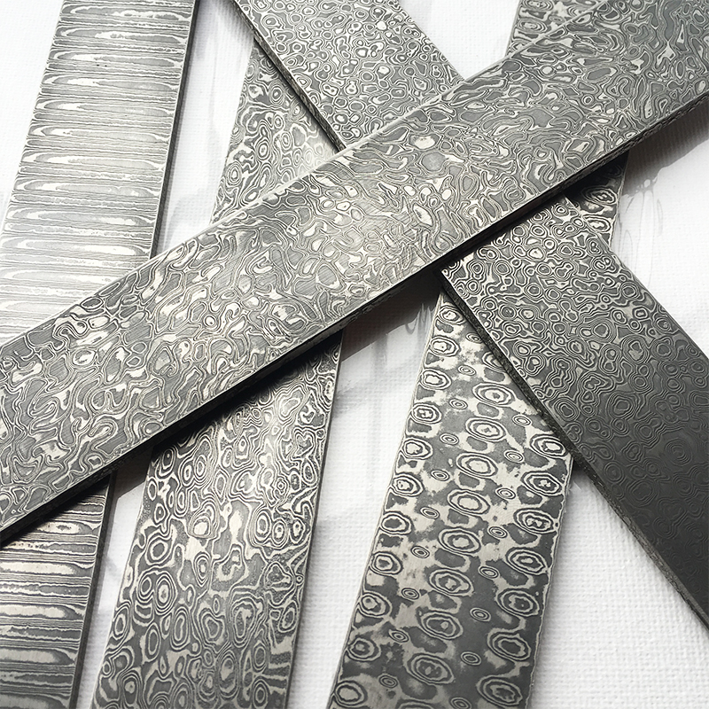 1piece VG10 Sandwich Damascus steel for DIY exquisite knife Making Wave Pattern steel Knife blade blank has been Heat Treatment