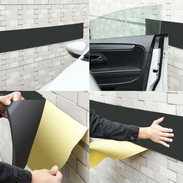 250x20cm Car Auto Door Garage Protector Wall Guard Sticker For Bumper Safety 6MM Rubber Plastic Cotton Black protection kit
