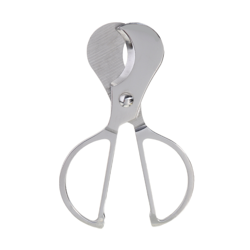 Portable Silver Cigar Scissors Cutter Stainless Steel Round Head Cigar Cutting Cutter Tool for Home Gift Decor