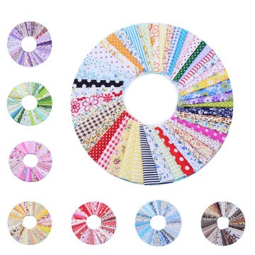 50Pcs 10cmx10cm Cotton Fabric Printed Cloth Sewing Quilting Fabrics for Patchwork Needlework DIY Material