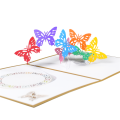 10 Pack 3D Butterfly Pop-Up Birthday Cards for Kids Gift Cute Cartoon Animal Greeting Cards Handmade Laser Cut