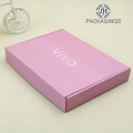 Pink color apparel packaging box for shipping