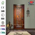 Heads Carved Hinges Glass Shutter Wood Interior Door