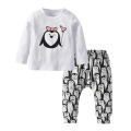 2Pcs Newborn Toddler Baby Girls Clothes Outfits Cartoon Penguin Pattern Long sleeve T-shirt Casual Pants Infant Clothing Set