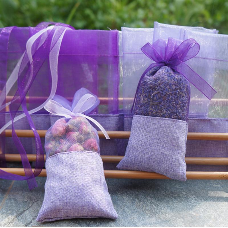 10pcs Lavender Sachet Bag Solid Color Empty Lavender Bags Sachets Bag Fragrance Pouch Storage Bags Home Fragrance Sachets