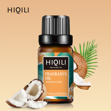 HIQILI Coconut Vanilla Fragrance Oil 10ML Diffuser Aroma Essential Oil White Musk Fresh Linen Strawberry Mango Sea Breeze