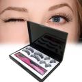 8PCS 3D Double Magnetic False Eyelashes Pure Handwork Black Eye lashes Natural Thick Curling Strong Magnets lashes makeup tool