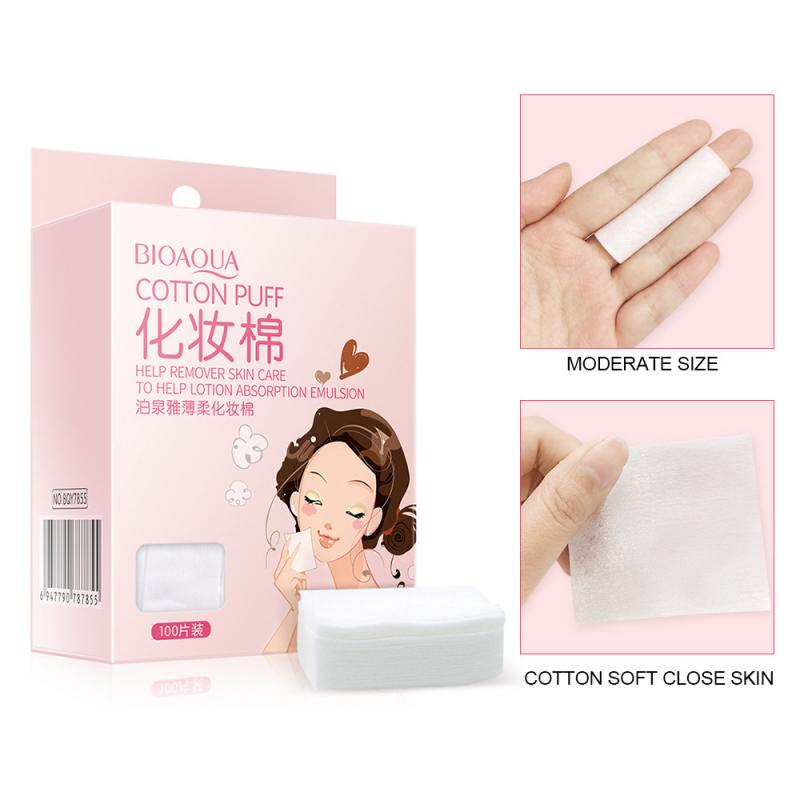 100pcs/box Makeup Cotton Pads Face Deep Cleansing Remover Skin Care Soft Paper Wipe Nail Polish Remover Tissues