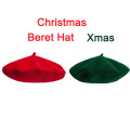 Christmas Beret Hats Wool Red Bottle Green Girls Women Ivy hat Xmas