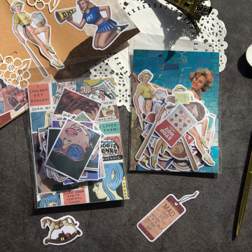 Translate large series Decorative Washi Stickers Scrapbooking Stick Label Diary Stationery Album Retro European Poster Sticker
