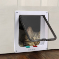 Pet Cat Flap Door with 4 Way Lock Security Flap Door Waterproof Screen Window for Puppy Cats Anti Escape Safety Gate Supplies