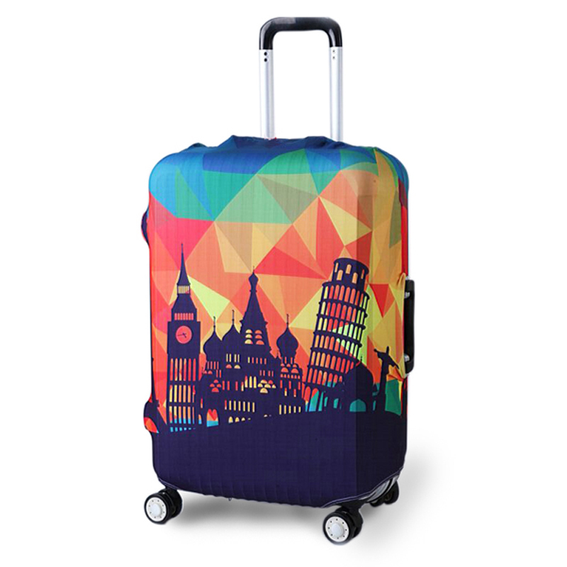 TRIPNUO Thicker Elastic Travel World Luggage Cover Suitcase Protective Cover for Trunk Case Apply to 19''-32'' Suitcase Cover