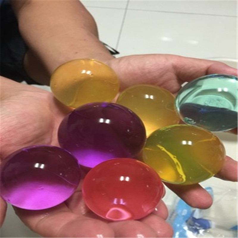 25pcs/lot Large Hydrogel Pearl Shape Big Crystal Soil Water Beads Mud Growing Magic Jelly Ball Kids Home Decor Decoration Beads