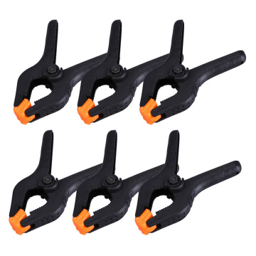 6pcs/lot 3inch Plastic Nylon Adjustable Woodworking Clamps Wood Working Tools Spring Clip Carpentry Clamps Outillage Menuiserie