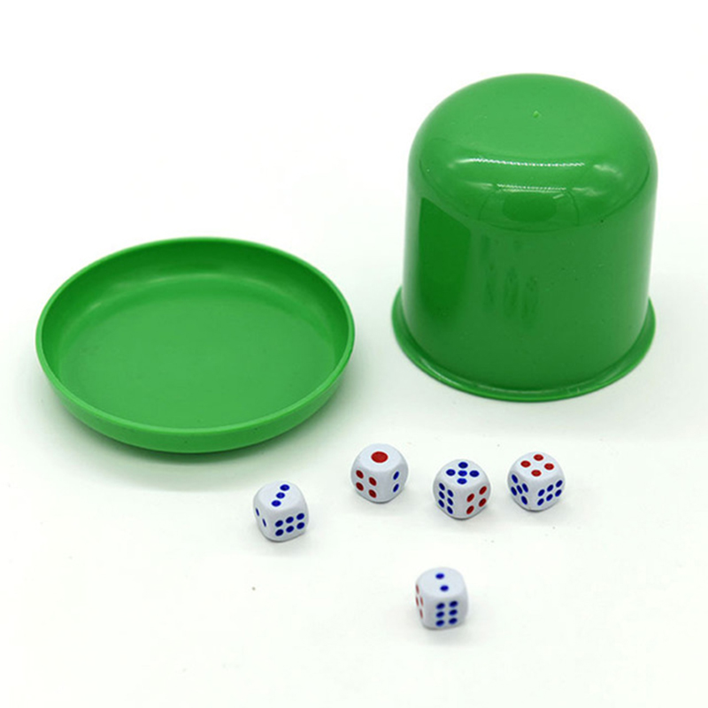 Board Game Gambling Dices 5 Pieces Dices With 1 Pieces Dice Cup Board Drinking And Dice Cup Set