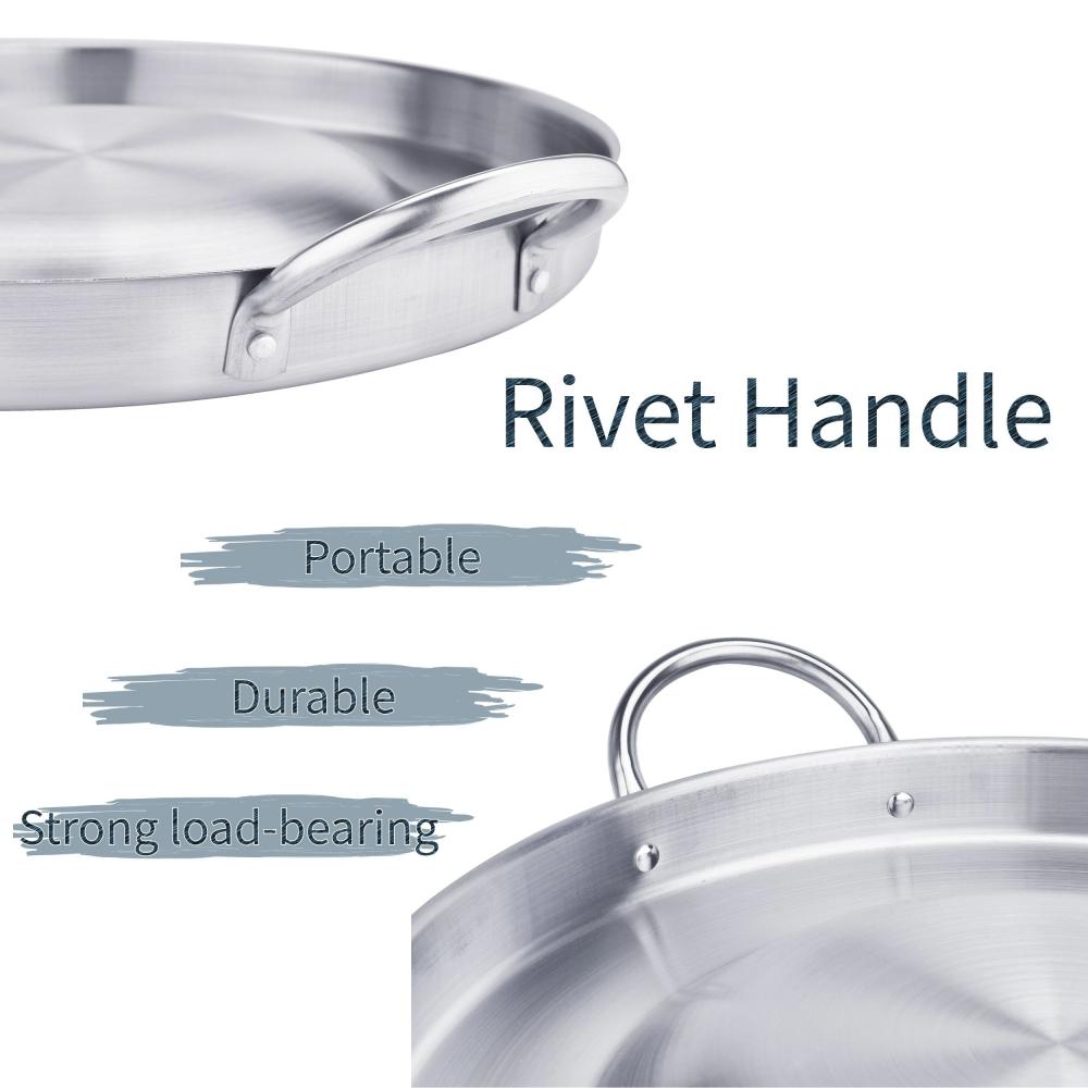 21.25 Inch Heavy Duty Stainless Steel Convex Comal