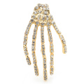 Wuli&baby Rhinestone Hand Brooches Women Unisex Punk Style Hand Party Casual Brooch Pins Gifts