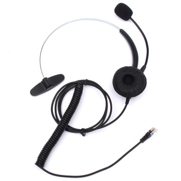 New RJ11 Headset With Microphone Adjustable Metal Headband Telephone Noise Reduction Headphone For Office Call Center