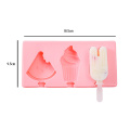 Silicone Ice Cream Mold with Lid Animals Shape Jelly DIY Mold Dessert Ice Cream Mold with Reusable Popsicle Stick