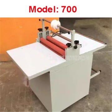 220V 60W Manual Feeding Laminating Machine Cold Laminator Coating Max Width 650MM 2-12m/min Stainless Steel Workbench Model 700