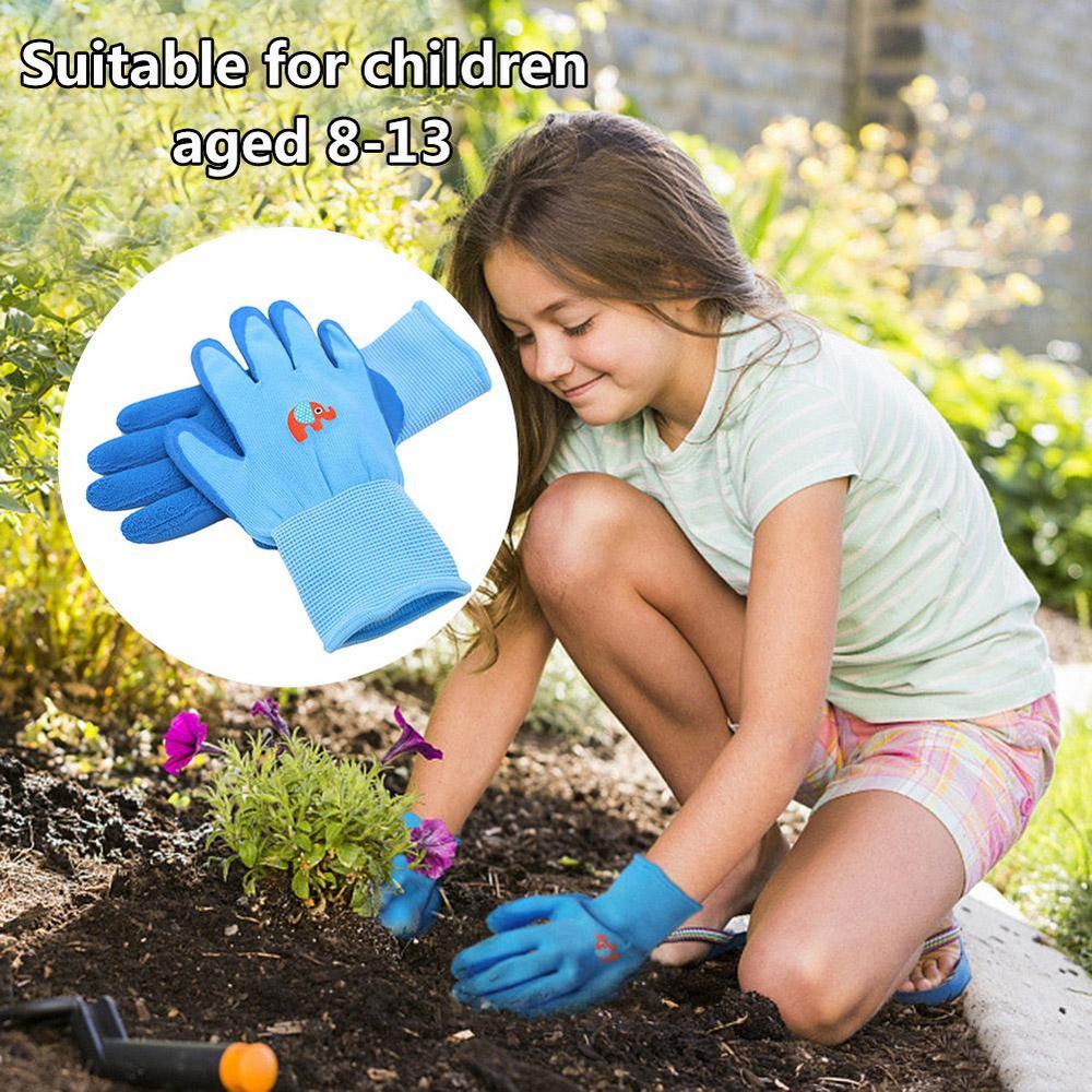 Waterproof Garden Gloves Work for Kids Children Protective Gloves Anti Bite Cut Protector Planting Work Gadget Accessories