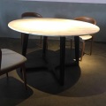 Home Luxury Dining Room Furniture New Design Modern Furniture Marble Top Round Dining Table Set
