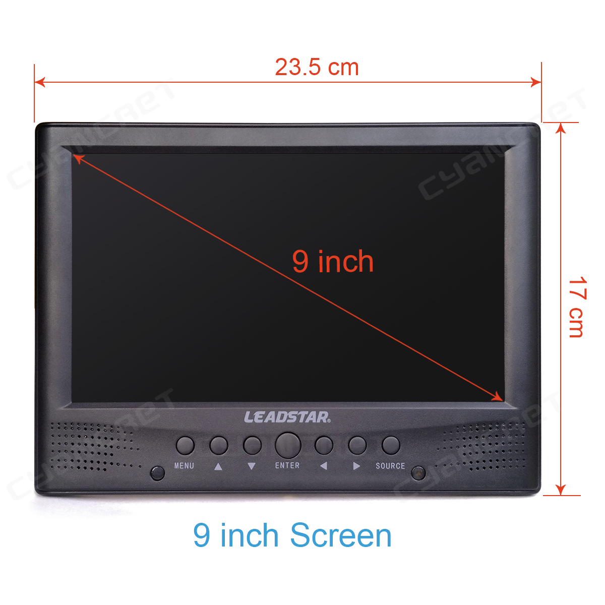 LEADSTAR DVB-T2 Portable TV ATSC tdt 9 inch Digital and Analog Television Front Speaker mini small Car TV Support H.265 AC3