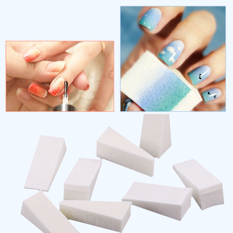 8pcs DIY Gradient Nail Soft Sponges Nail Buffer Files Color Change Gel Nail Polish Equipment Manicure Nail Art Fade Tool Set