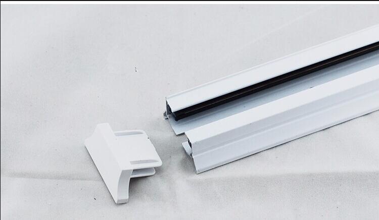 1M Track Rail for led track light , 2 wires Rails ,black/white body, Connectors for the rails