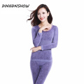 [DINGDNSHOW] Lace Thermal Underwear Sexy Ladies Clothes Winter Seamless Warm Intimates Print Long Johns Women Shaped 2 Sets